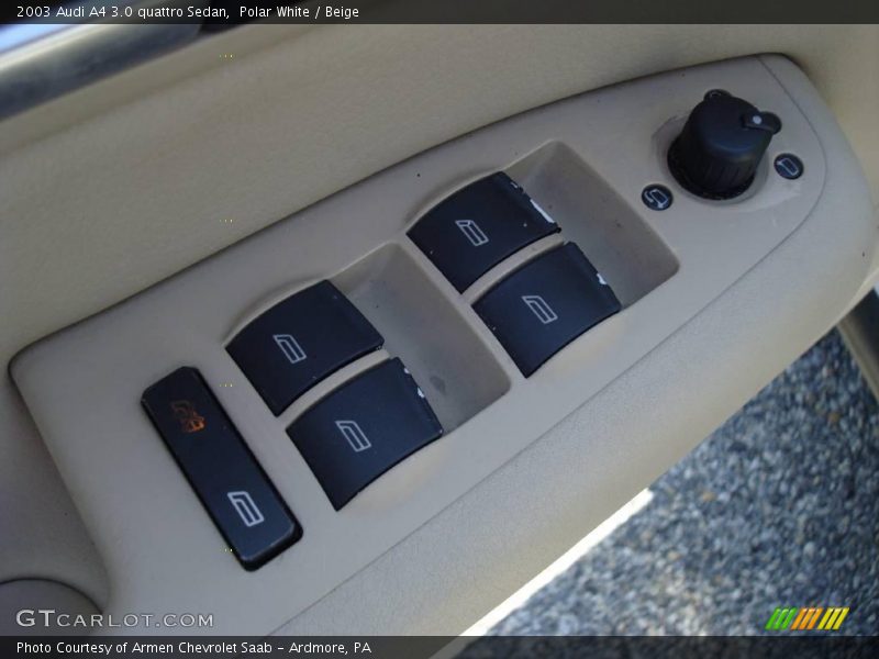 Polar White / Beige 2003 Audi A4 3.0 quattro Sedan