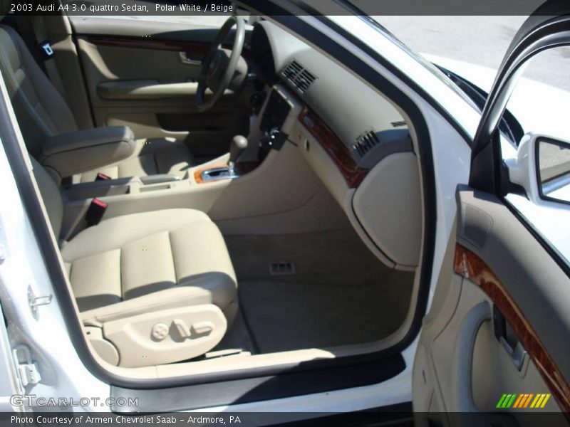 Polar White / Beige 2003 Audi A4 3.0 quattro Sedan