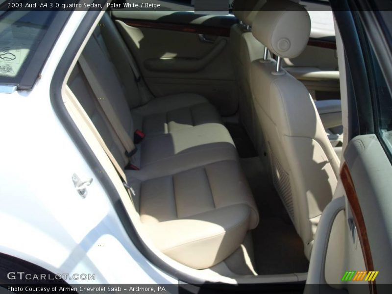 Polar White / Beige 2003 Audi A4 3.0 quattro Sedan