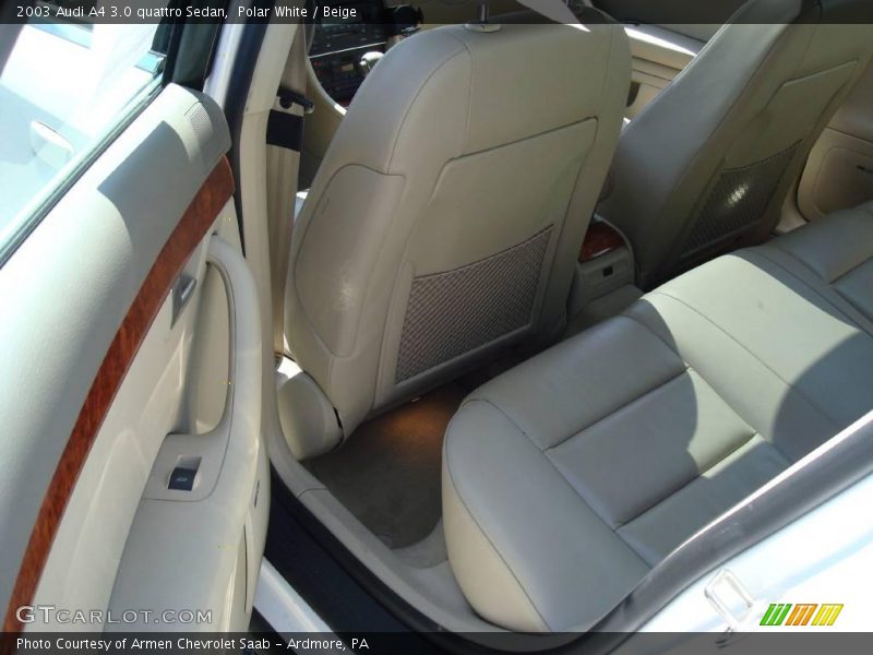 Polar White / Beige 2003 Audi A4 3.0 quattro Sedan