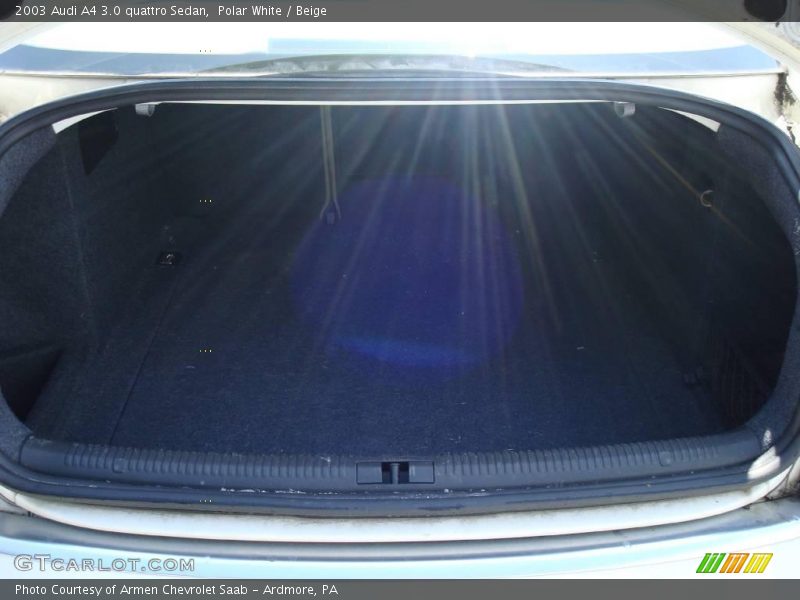 Polar White / Beige 2003 Audi A4 3.0 quattro Sedan