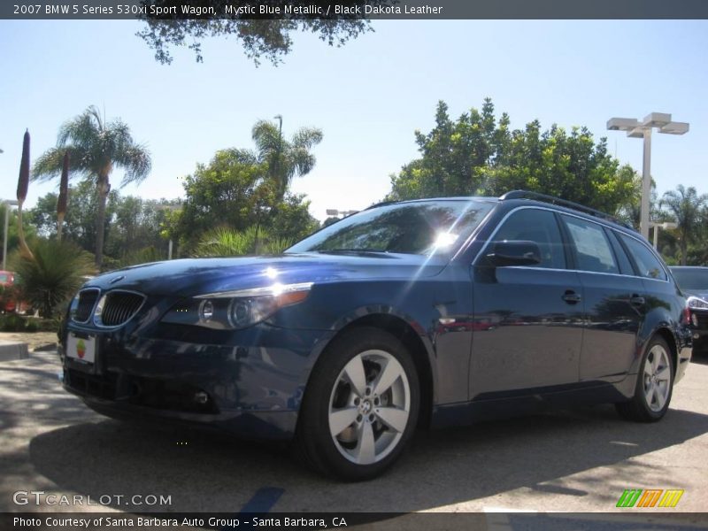 Mystic Blue Metallic / Black Dakota Leather 2007 BMW 5 Series 530xi Sport Wagon