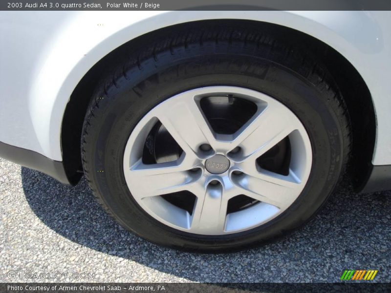 Polar White / Beige 2003 Audi A4 3.0 quattro Sedan