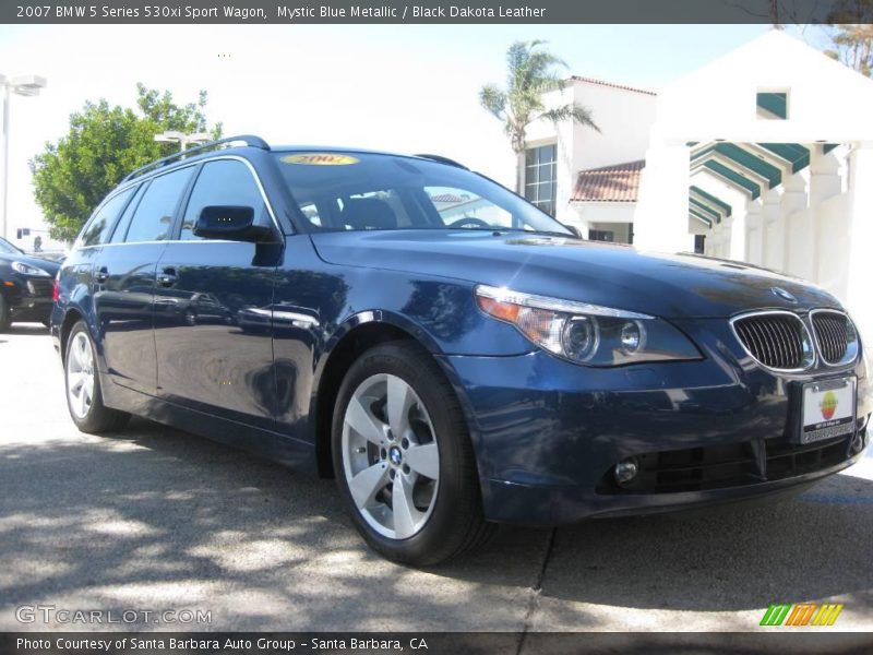 Mystic Blue Metallic / Black Dakota Leather 2007 BMW 5 Series 530xi Sport Wagon