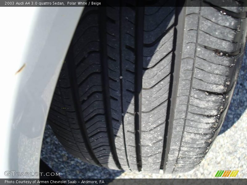 Polar White / Beige 2003 Audi A4 3.0 quattro Sedan