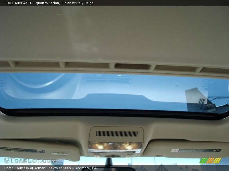 Polar White / Beige 2003 Audi A4 3.0 quattro Sedan