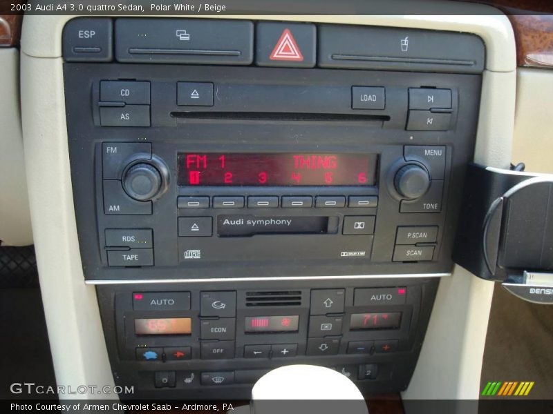 Polar White / Beige 2003 Audi A4 3.0 quattro Sedan