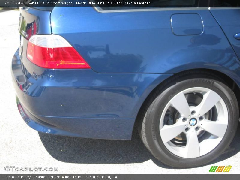 Mystic Blue Metallic / Black Dakota Leather 2007 BMW 5 Series 530xi Sport Wagon