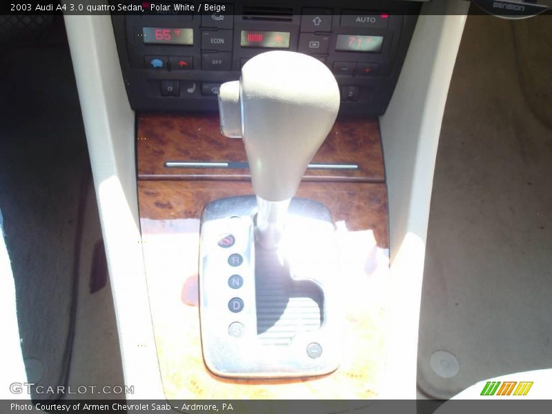 Polar White / Beige 2003 Audi A4 3.0 quattro Sedan