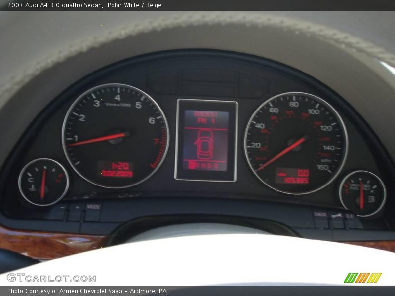 Polar White / Beige 2003 Audi A4 3.0 quattro Sedan