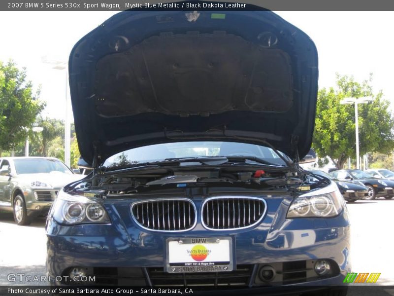 Mystic Blue Metallic / Black Dakota Leather 2007 BMW 5 Series 530xi Sport Wagon