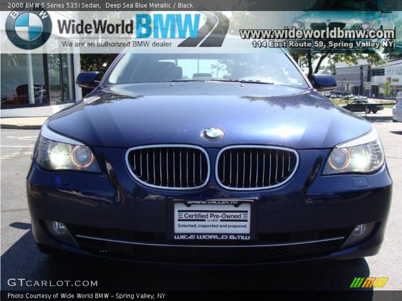Deep Sea Blue Metallic / Black 2008 BMW 5 Series 535i Sedan