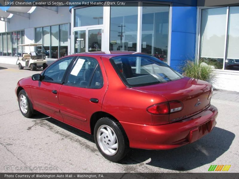 Cayenne Red Metallic / Dark Gray 1996 Chevrolet Cavalier LS Sedan