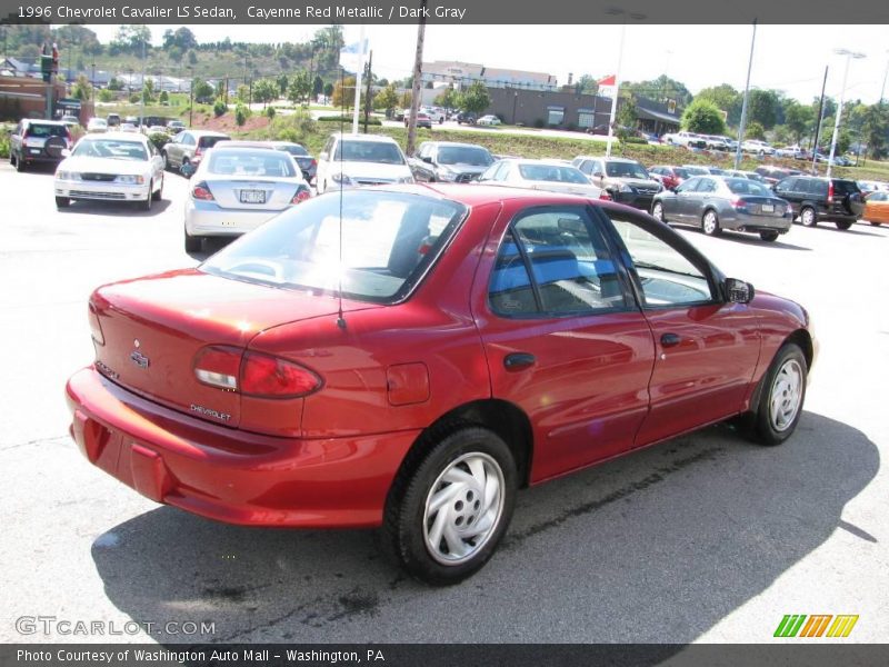Cayenne Red Metallic / Dark Gray 1996 Chevrolet Cavalier LS Sedan