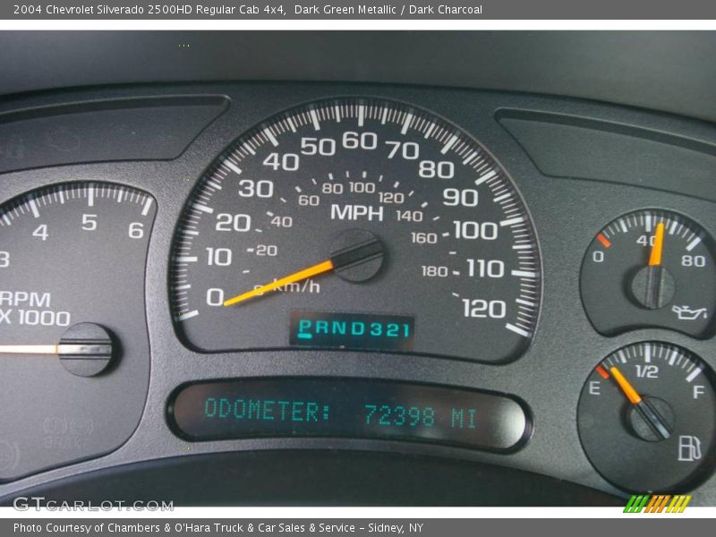 Dark Green Metallic / Dark Charcoal 2004 Chevrolet Silverado 2500HD Regular Cab 4x4