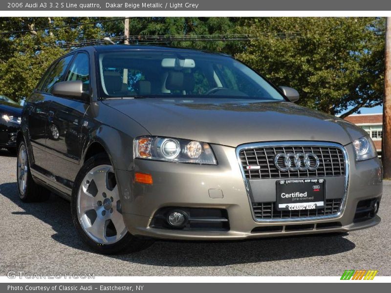 Dakar Beige Metallic / Light Grey 2006 Audi A3 3.2 S Line quattro