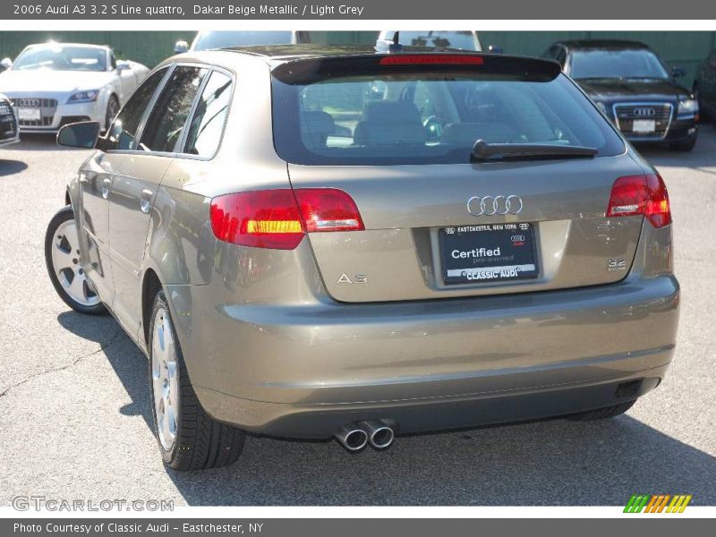 Dakar Beige Metallic / Light Grey 2006 Audi A3 3.2 S Line quattro