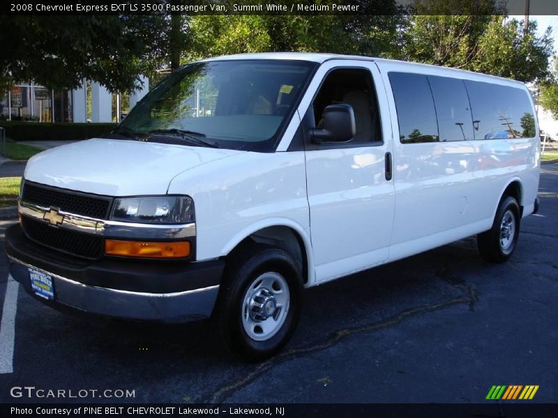 Summit White / Medium Pewter 2008 Chevrolet Express EXT LS 3500 Passenger Van