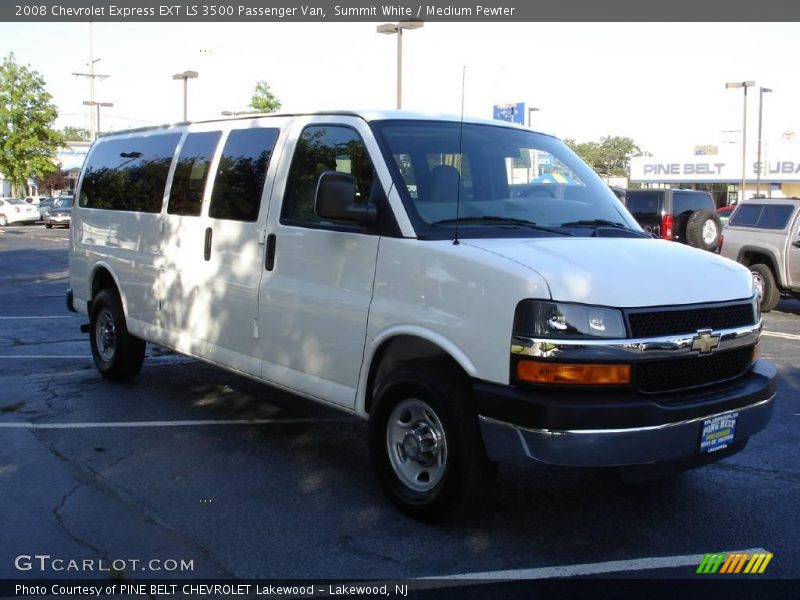 Summit White / Medium Pewter 2008 Chevrolet Express EXT LS 3500 Passenger Van
