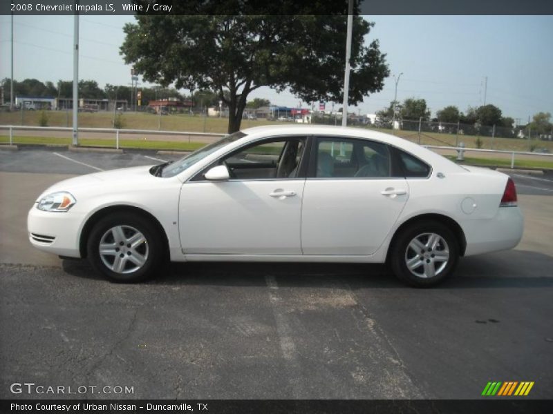 White / Gray 2008 Chevrolet Impala LS