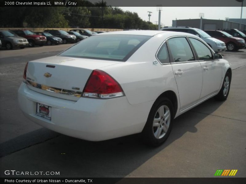 White / Gray 2008 Chevrolet Impala LS