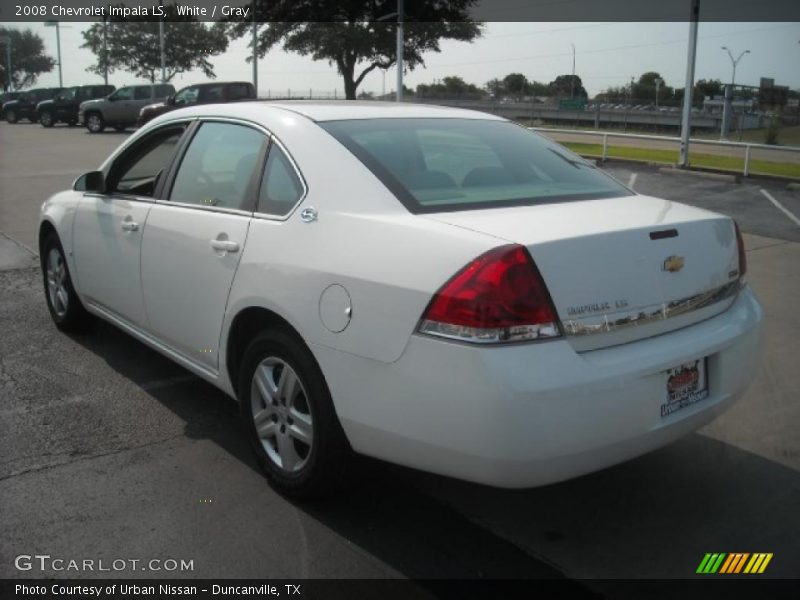 White / Gray 2008 Chevrolet Impala LS