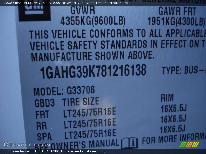 Summit White / Medium Pewter 2008 Chevrolet Express EXT LS 3500 Passenger Van