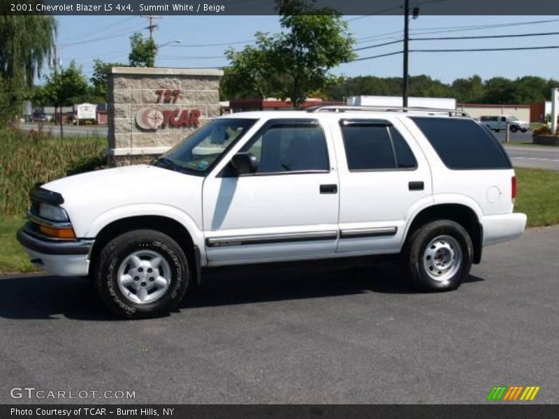 Summit White / Beige 2001 Chevrolet Blazer LS 4x4