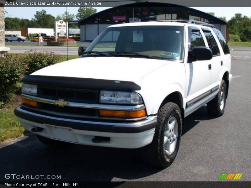 Summit White / Beige 2001 Chevrolet Blazer LS 4x4