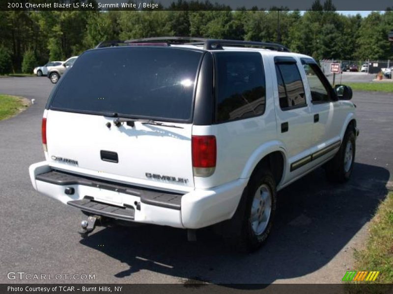Summit White / Beige 2001 Chevrolet Blazer LS 4x4