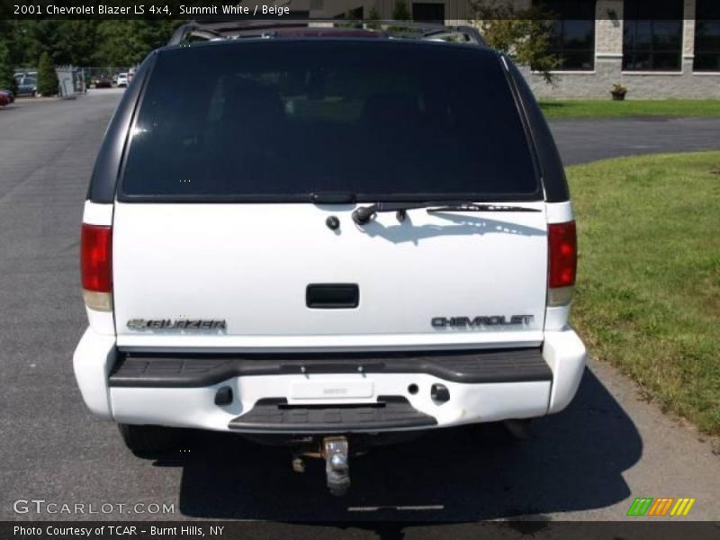 Summit White / Beige 2001 Chevrolet Blazer LS 4x4