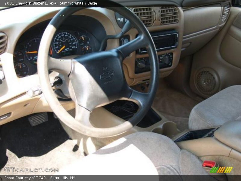 Summit White / Beige 2001 Chevrolet Blazer LS 4x4
