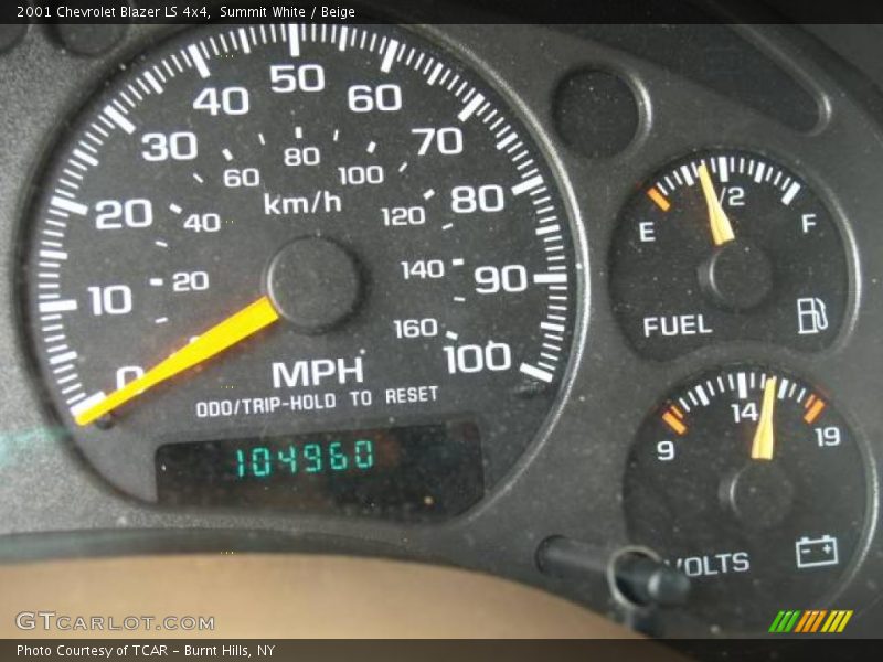 Summit White / Beige 2001 Chevrolet Blazer LS 4x4