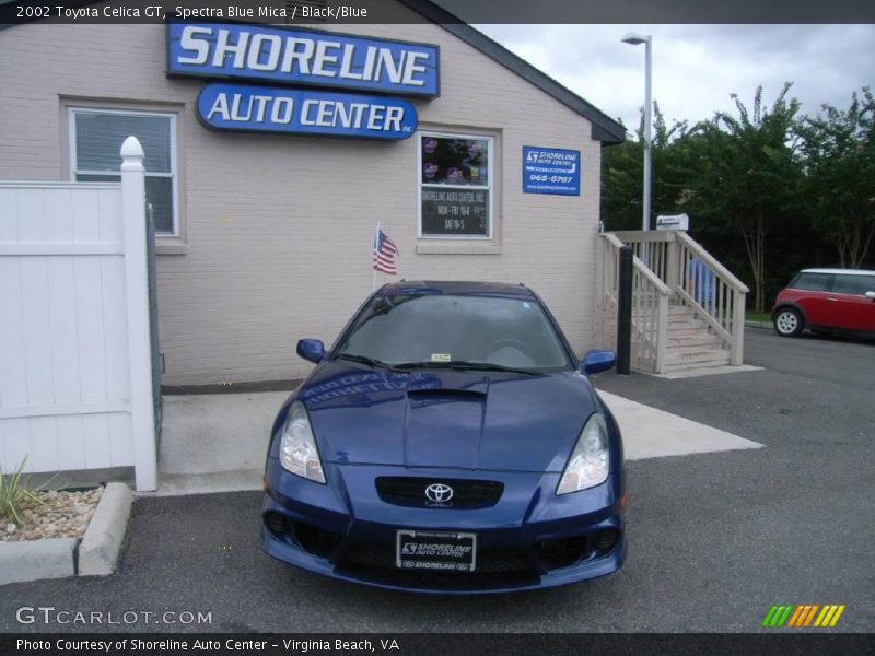 Spectra Blue Mica / Black/Blue 2002 Toyota Celica GT