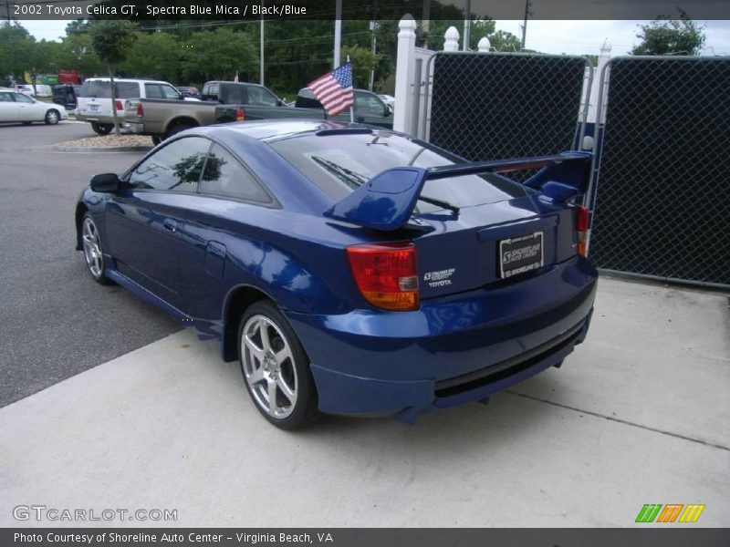 Spectra Blue Mica / Black/Blue 2002 Toyota Celica GT