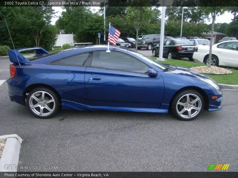 Spectra Blue Mica / Black/Blue 2002 Toyota Celica GT