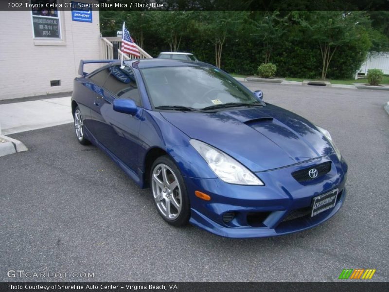 Spectra Blue Mica / Black/Blue 2002 Toyota Celica GT