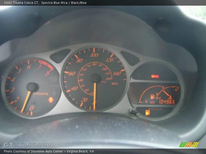 Spectra Blue Mica / Black/Blue 2002 Toyota Celica GT