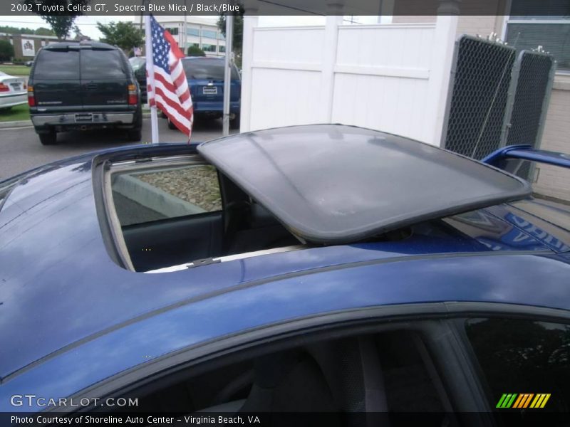Spectra Blue Mica / Black/Blue 2002 Toyota Celica GT