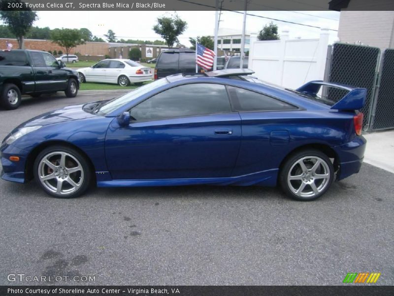 Spectra Blue Mica / Black/Blue 2002 Toyota Celica GT