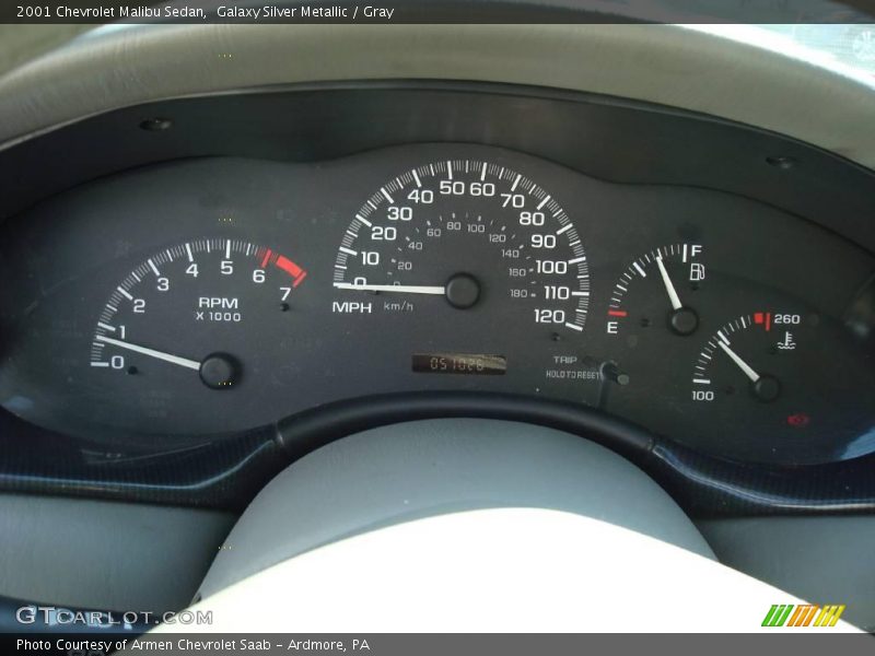 Galaxy Silver Metallic / Gray 2001 Chevrolet Malibu Sedan