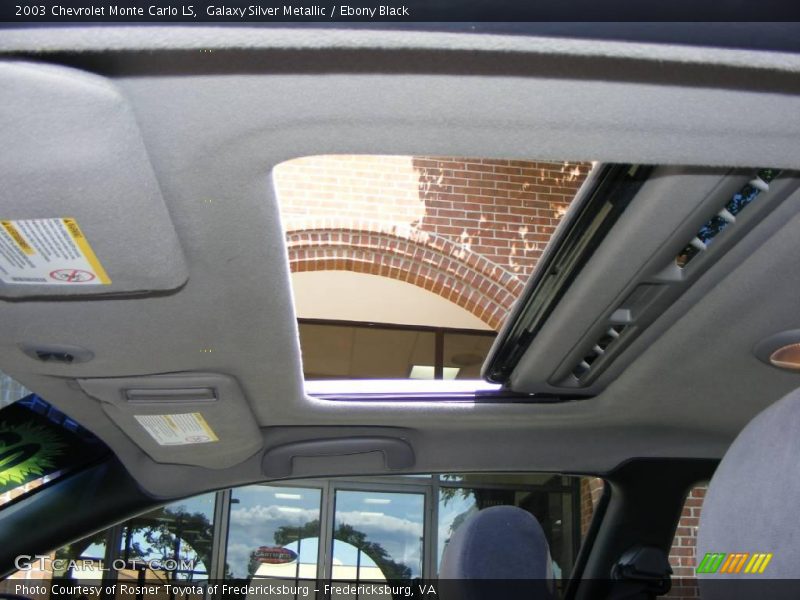 Galaxy Silver Metallic / Ebony Black 2003 Chevrolet Monte Carlo LS