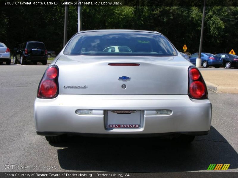 Galaxy Silver Metallic / Ebony Black 2003 Chevrolet Monte Carlo LS
