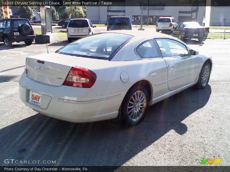 Satin White Pearlcoat / Taupe 2003 Chrysler Sebring LXi Coupe