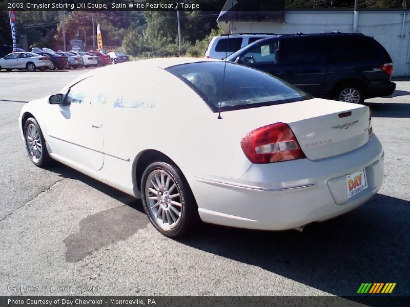 Satin White Pearlcoat / Taupe 2003 Chrysler Sebring LXi Coupe