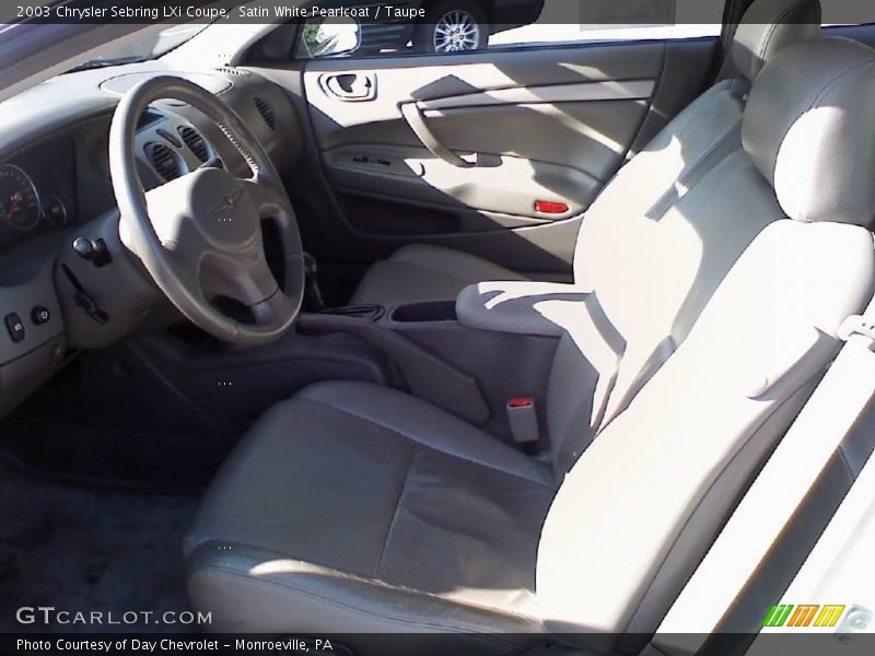 Satin White Pearlcoat / Taupe 2003 Chrysler Sebring LXi Coupe