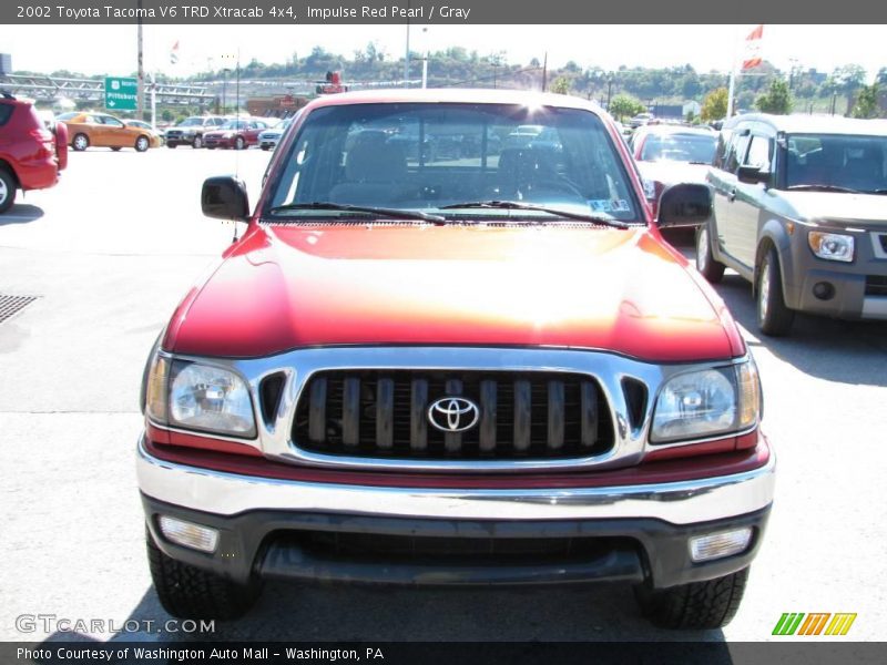 Impulse Red Pearl / Gray 2002 Toyota Tacoma V6 TRD Xtracab 4x4