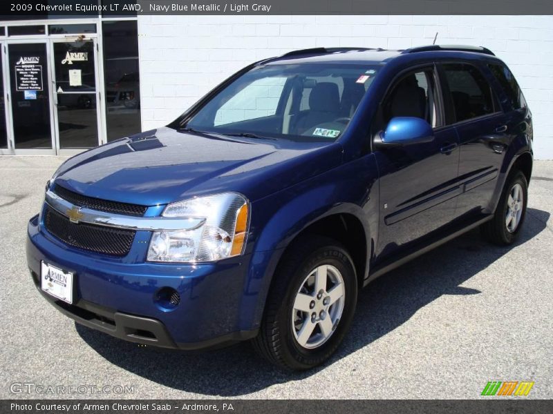 Navy Blue Metallic / Light Gray 2009 Chevrolet Equinox LT AWD