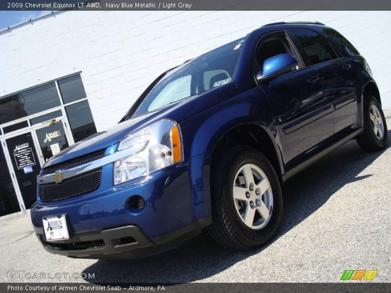 Navy Blue Metallic / Light Gray 2009 Chevrolet Equinox LT AWD