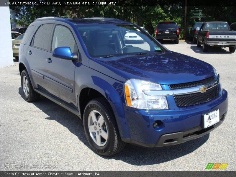 Navy Blue Metallic / Light Gray 2009 Chevrolet Equinox LT AWD
